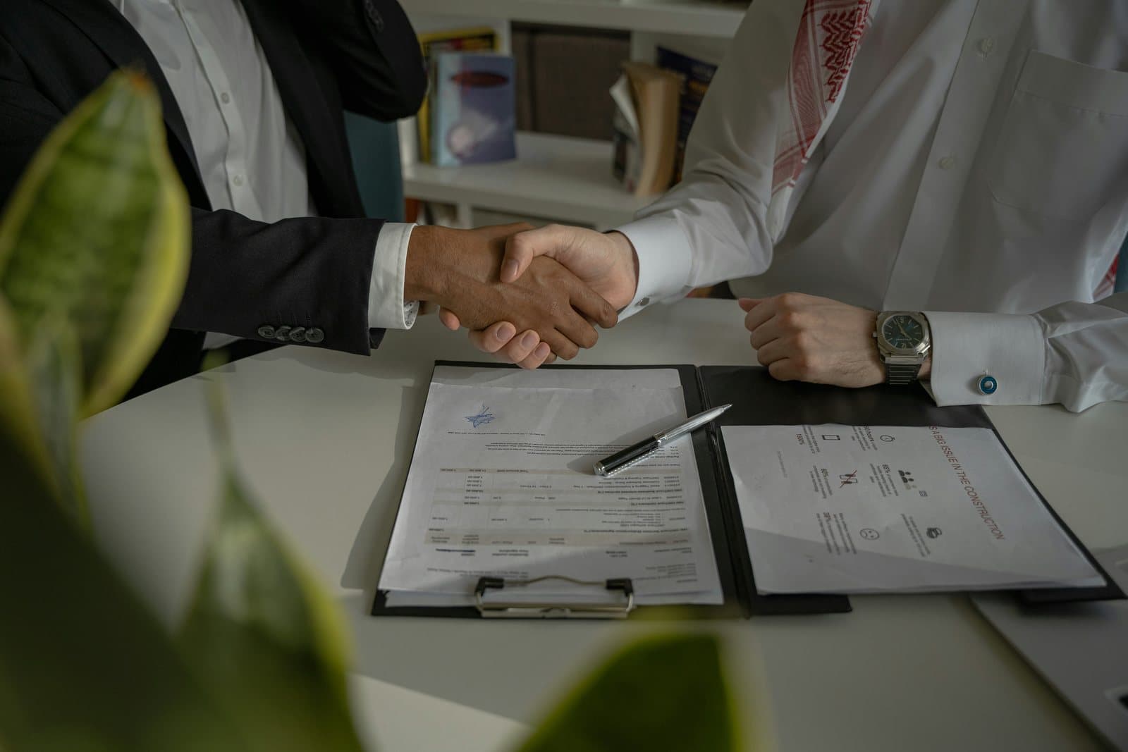 A successful hiring partnership sealed with a handshake
