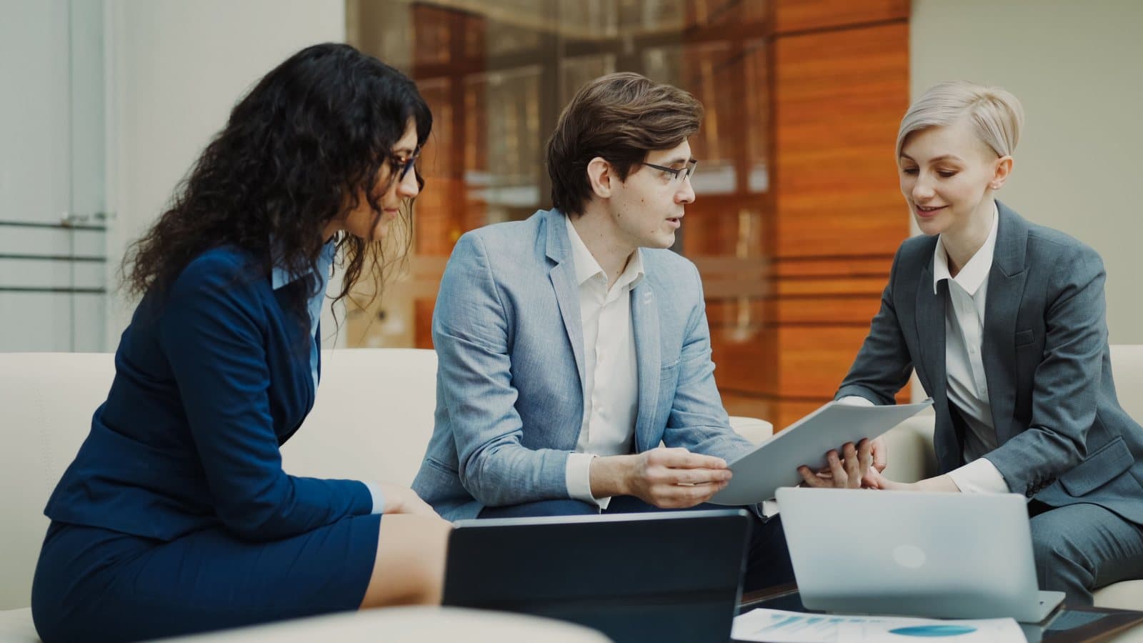 Recruitment specialists reviewing a candidate shortlist